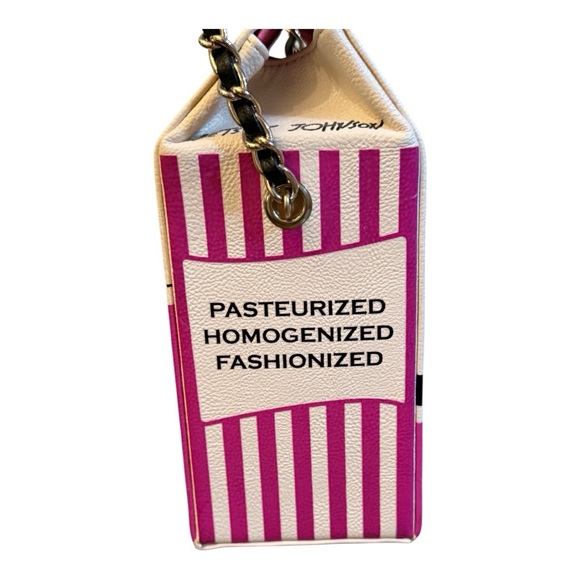 Designer Betsy Johnson Cross Body Milk Carton Design Purse - Picture 3 of 5